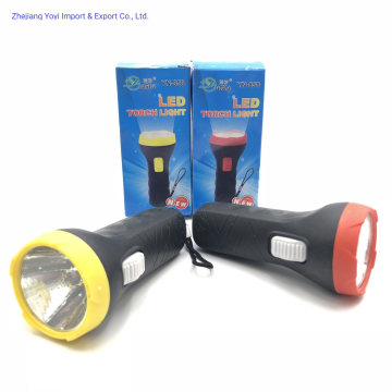 858 Cheap LED Battery Plastic Torch Flashlight